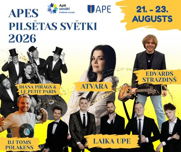 Apes pilsētas svētki 2026 — pilsētas svētku vāka attēls