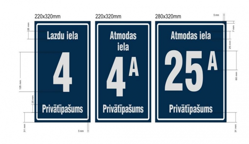 Ēkas numuru zīmes 1