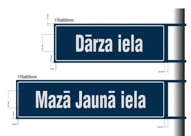 Ielas numuru zīmes