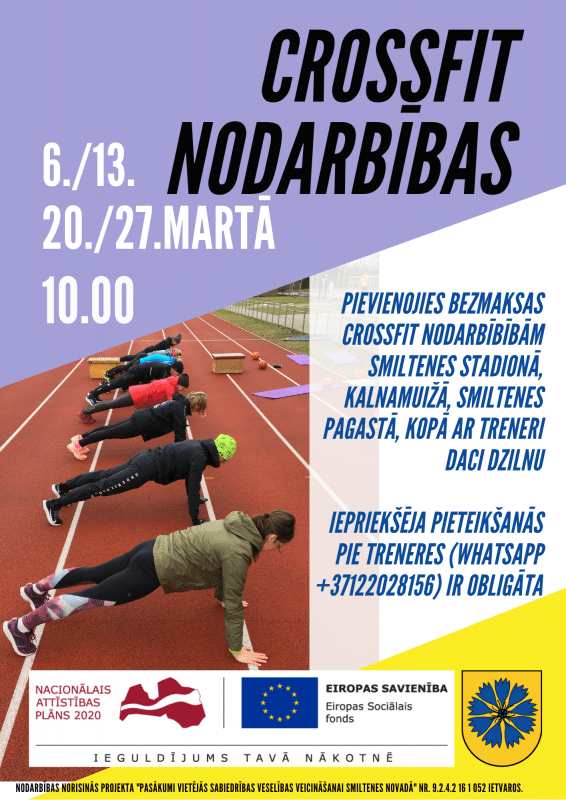 CROSSFIT nodarbības marta sestdienās