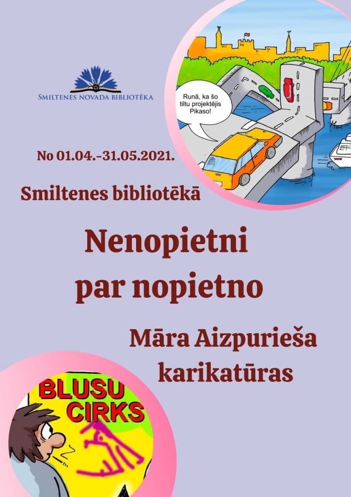 “Nenopietni par nopietno” Māra Aizpurieša karikatūrās