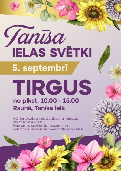 afiša tanīsa ielas tirgus – pieteikšanās 