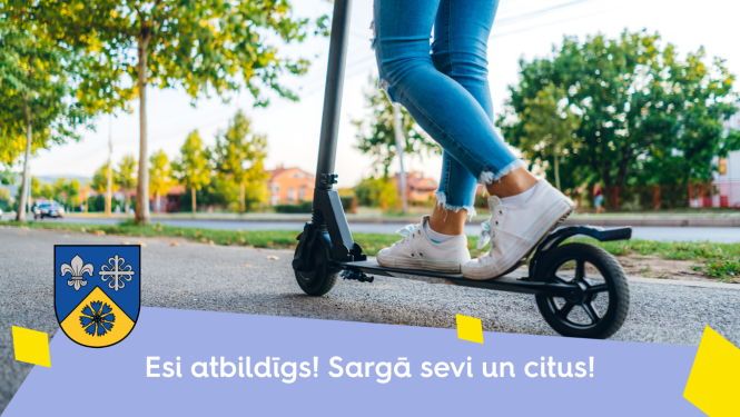 Drošība, pārvietojoties ar elektroskrejriteni