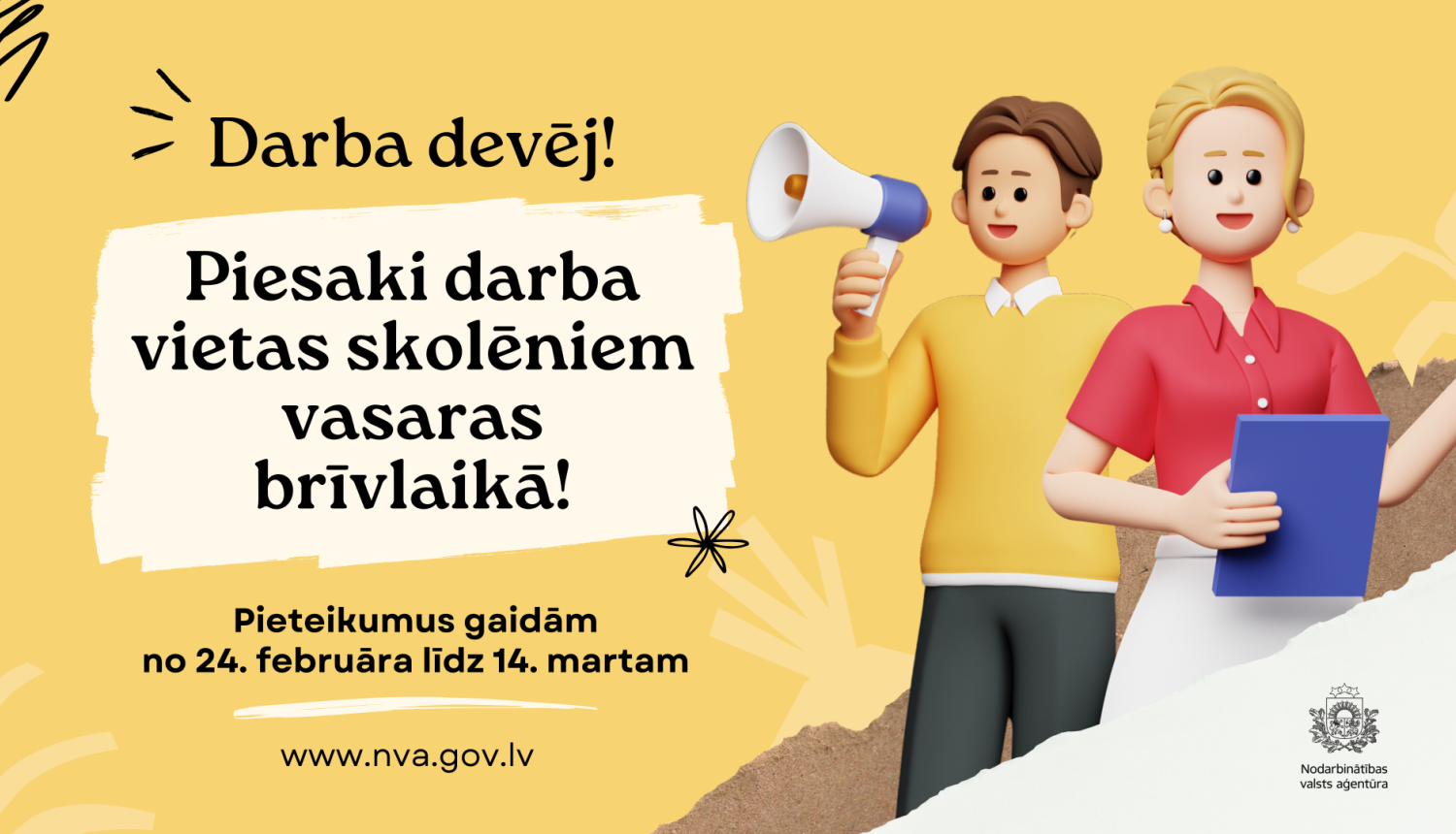 nva foto -piesaki darba vietas skoleniem vasaras laika 