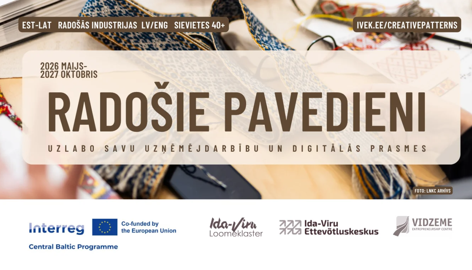 foto baneris radošie pavedieni