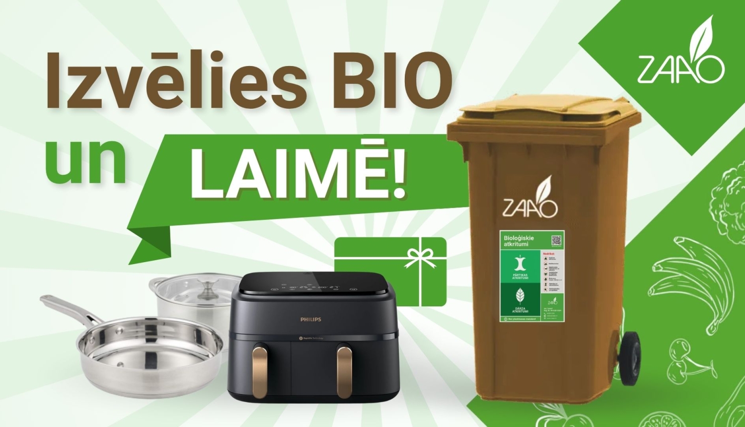 informatīvs baneris – izvēlies bio un laimē