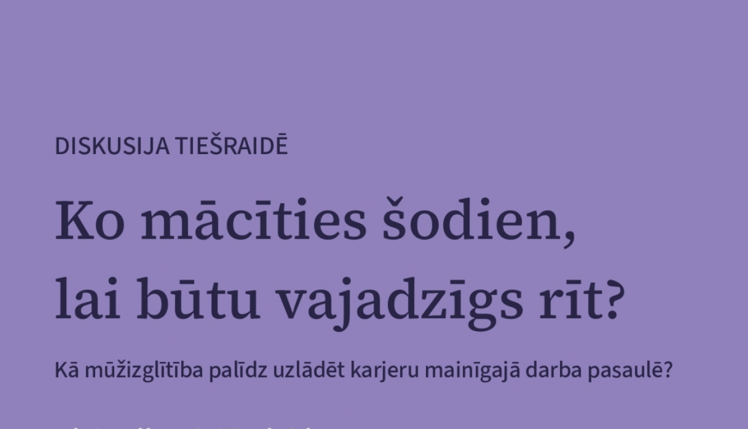 Diskusija par prasmēm