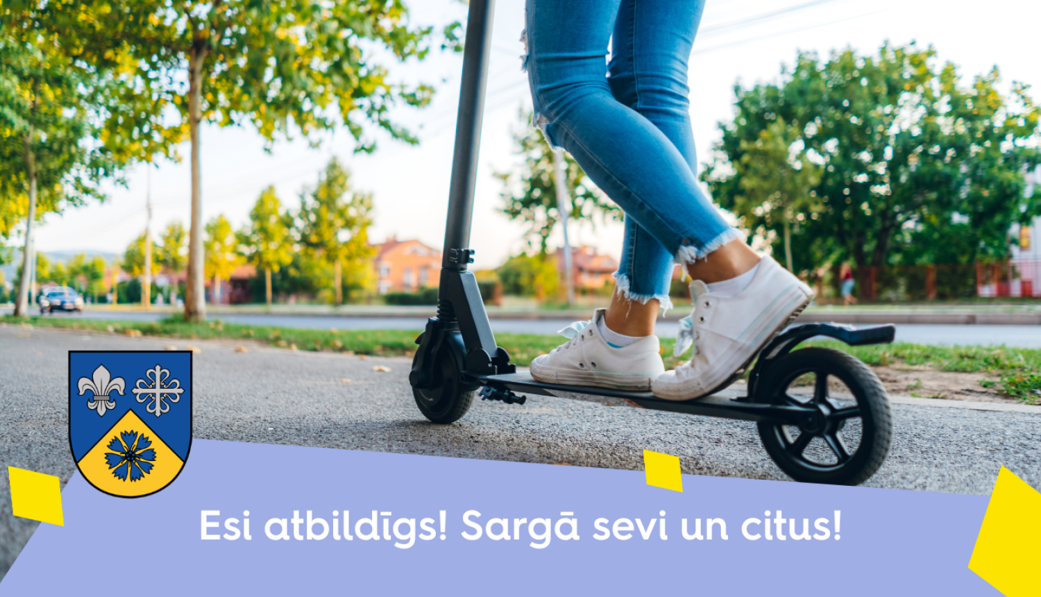 Drošība, pārvietojoties ar elektroskrejriteni