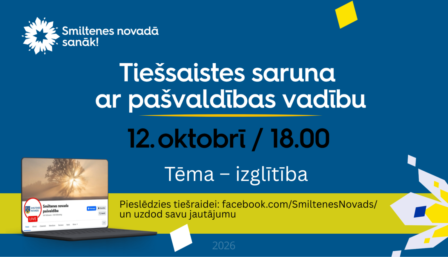 Tiešsaistes sarunas ar pašvaldības vadību 