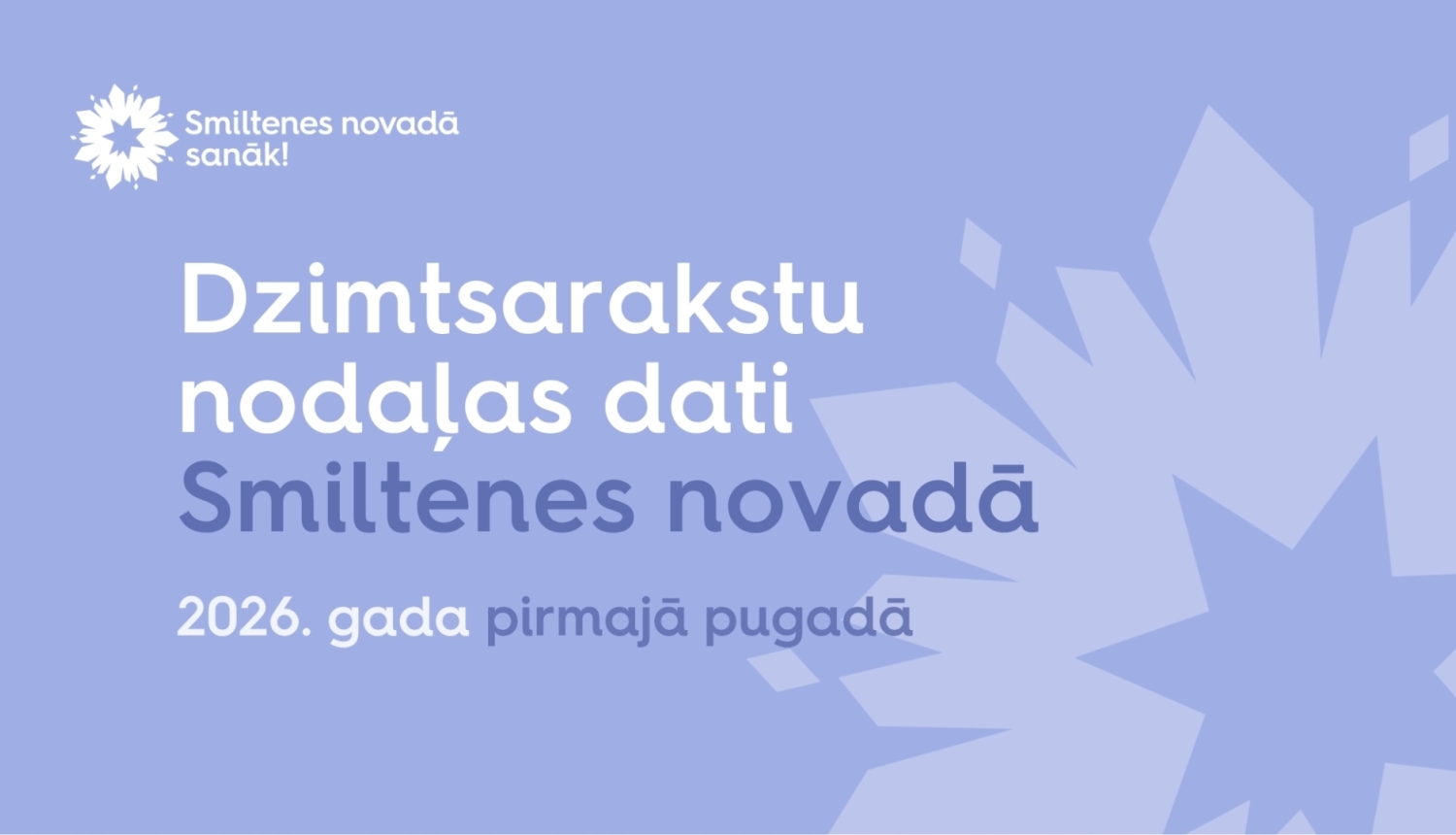 informatīvs baneris violetā krāsā – uzraksts – dzimtsarakstu nodaļas dati 