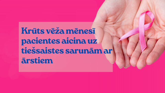 informatīvs baneris par krūts vēzi 
