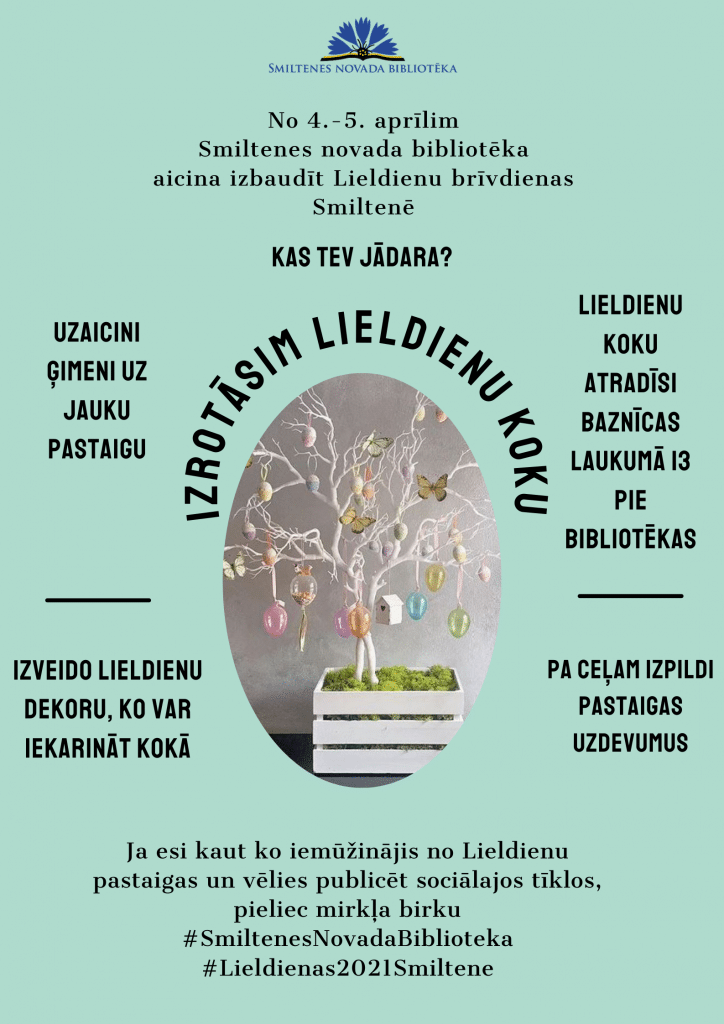 Bibliotēka aicina Lieldienu brīvdienās doties dabā