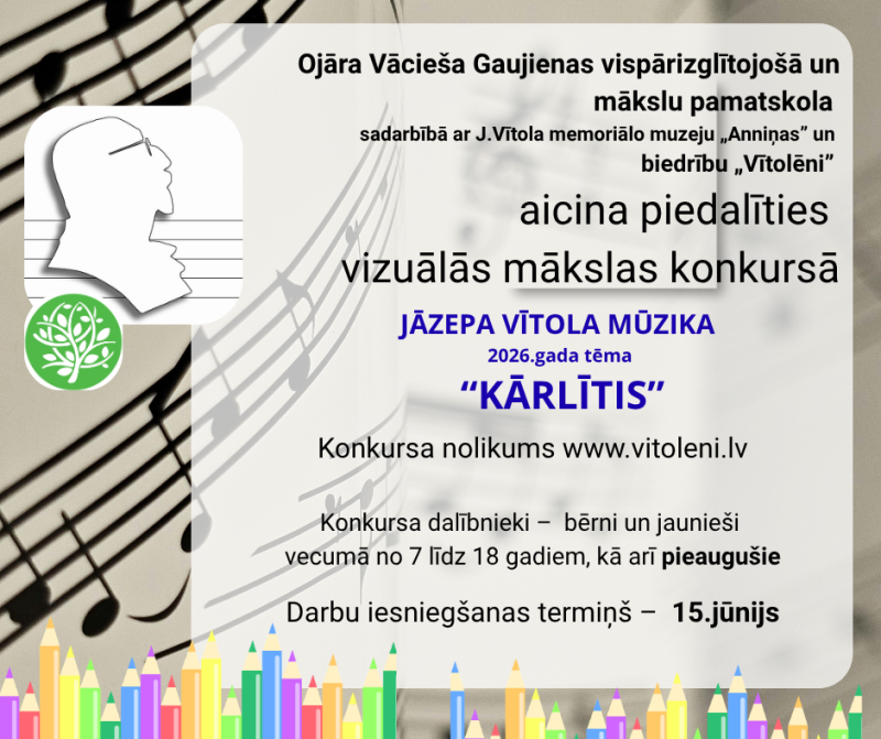 Jāzepa Vītola mākslas konkurss 2026
