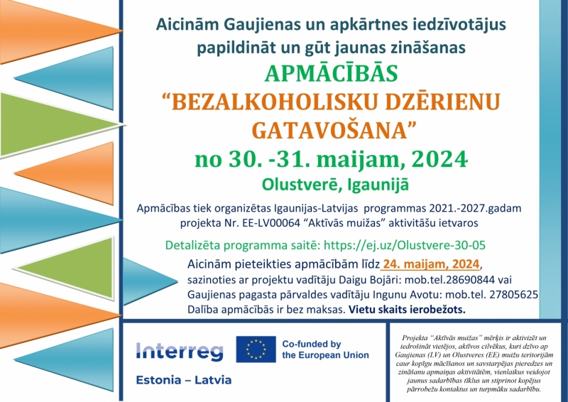Apmācības "Bezalkoholisku dzērienu gatavošana"