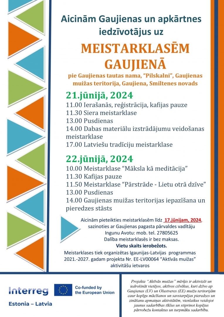 Meistarklases programma
