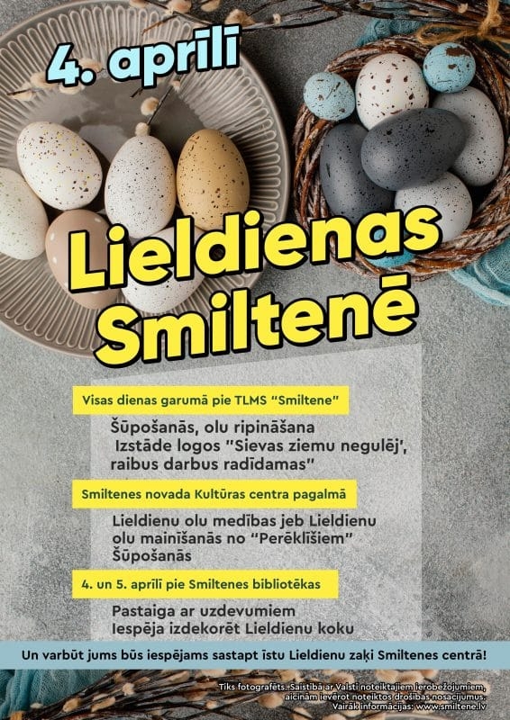 Svinēsim Lieldienas Smiltenē!