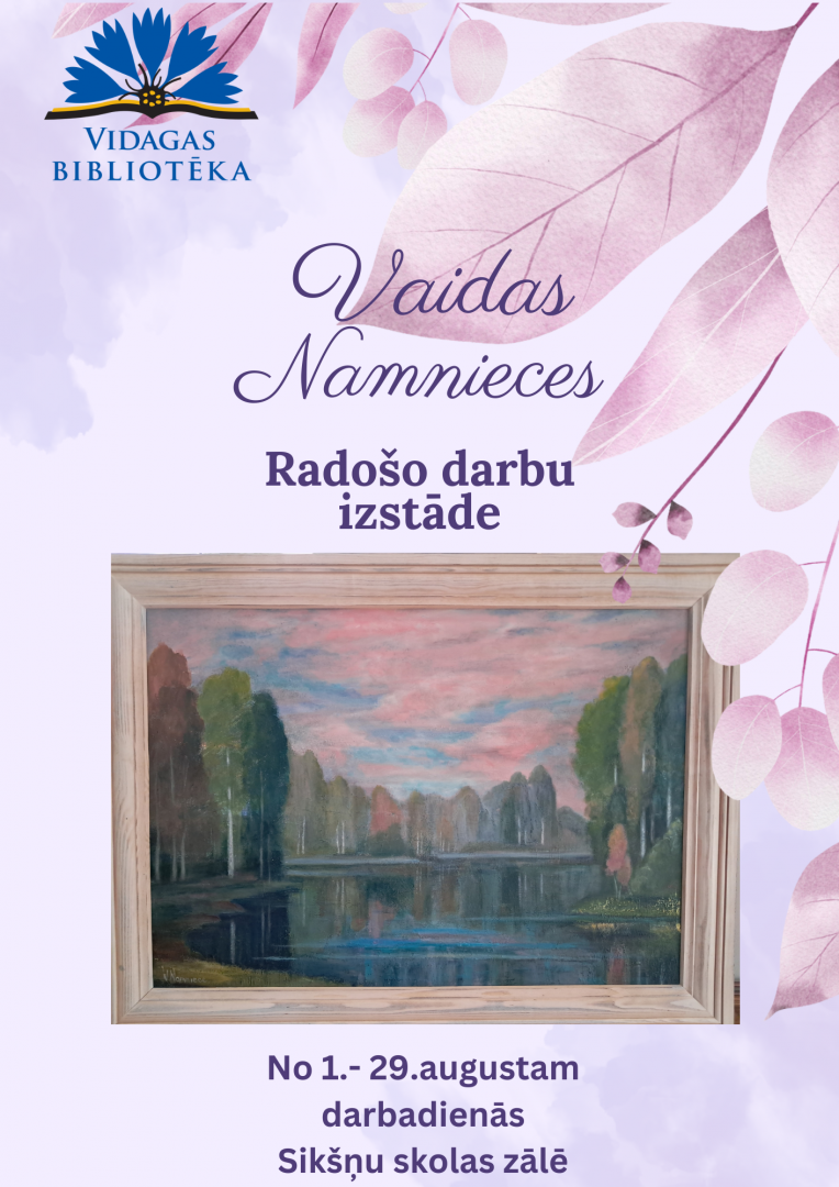 Vaidas Namnieces izstādes afiša