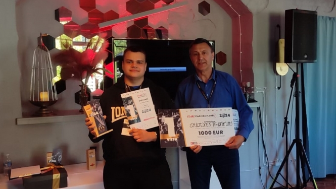 Smiltenes tehnikuma 4. Kursa audzēknis iegūst pirmo vietu starptautiskajā konkursā „Young Car Mechanic 2024”.