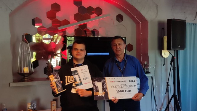 Smiltenes tehnikuma 4. Kursa audzēknis iegūst pirmo vietu starptautiskajā konkursā „Young Car Mechanic 2024”.