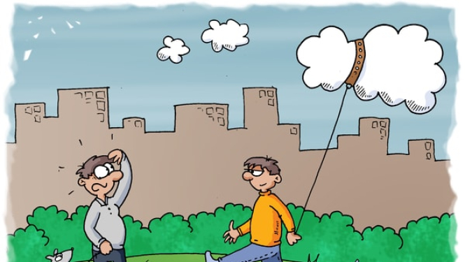 “Nenopietni par nopietno” Māra Aizpurieša karikatūrās