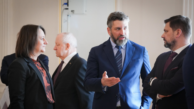  Valsts prezidenta Edgara Rinkēviča tikšanās ar pašvaldību vadītājiem, fotgrāfijā Smiltenes novada pašvaldības domes priekšsēdētājs Ervins Labanovskis 