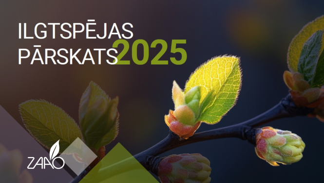baneris ar uzrakstu ilgtspējas pārskats 2025