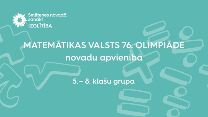 Vizuālis ar uzrakstu matemātikas olimpiādes rezultāti