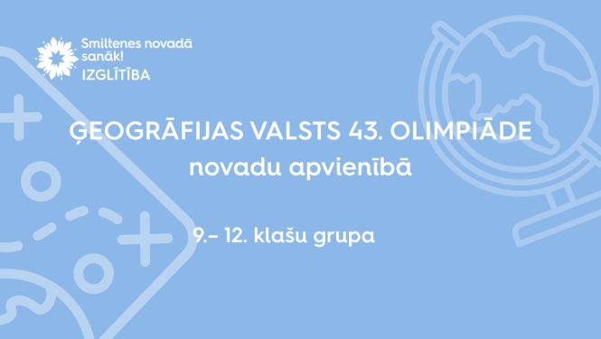 Vizuālis ar uzrakstu ģeogrāfijas olimpiādes rezultāti