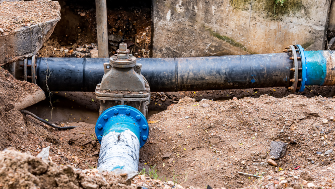 attēlā cauruļvadi zem zemes