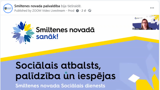 Facebook tiešsaistes ekrāna uzņēmums no tikšanās ar iedzīvotājiem