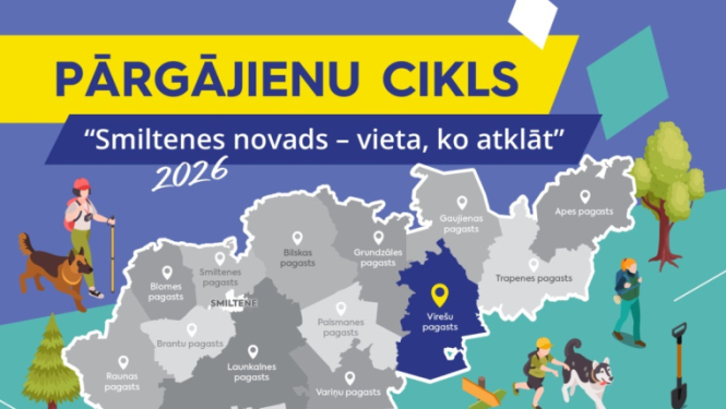 Foto ar pārgajiena afišu