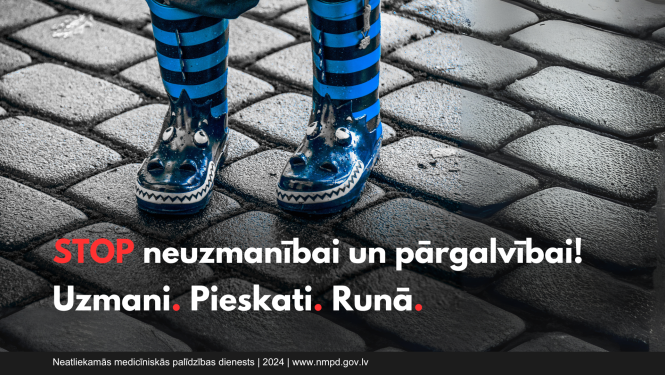 bērna gumijas zābaki. STOP neuzmanībai un pārgalvībai! Uzmani. Pieskati. Runā