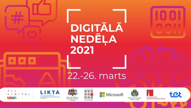 “Digitālā nedēļa 2021” aicinās iedzīvotājus apgūt jaunas digitālās prasmes