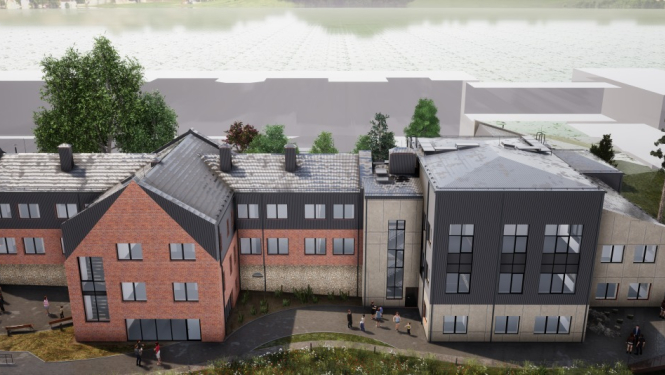 Uzsāksies darbs pie daudzfunkcionāla sociālo pakalpojumu centra un grupu dzīvokļu ēku pārbūves Dakteru ielā 14A un 14B