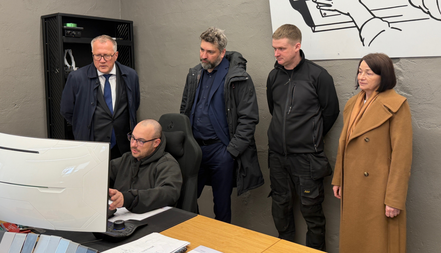 Uzņēmuma SIA “TTR Company” apmeklējums, A.Ašeradens, E.Labanovskis, N.Teters, A.Harju