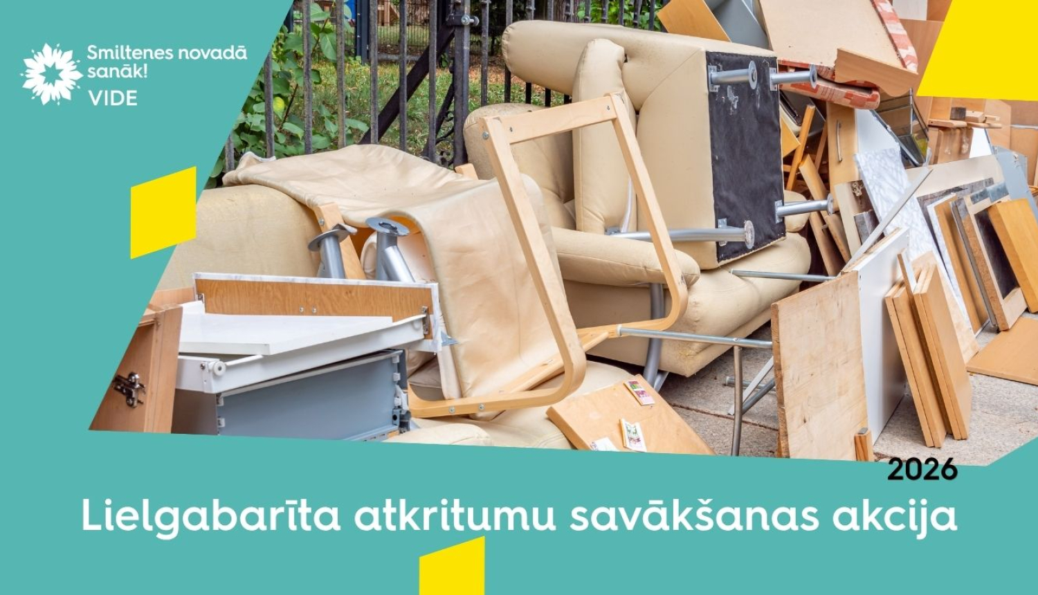 Lielgabarīta atkritumu savākšanas akcija 2026