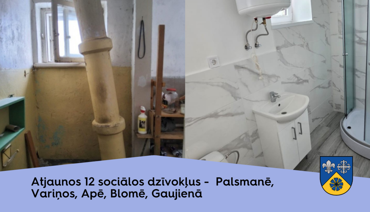 Vizuālis par pašvaldība plāno turpināt mājokļu atjaunošanu