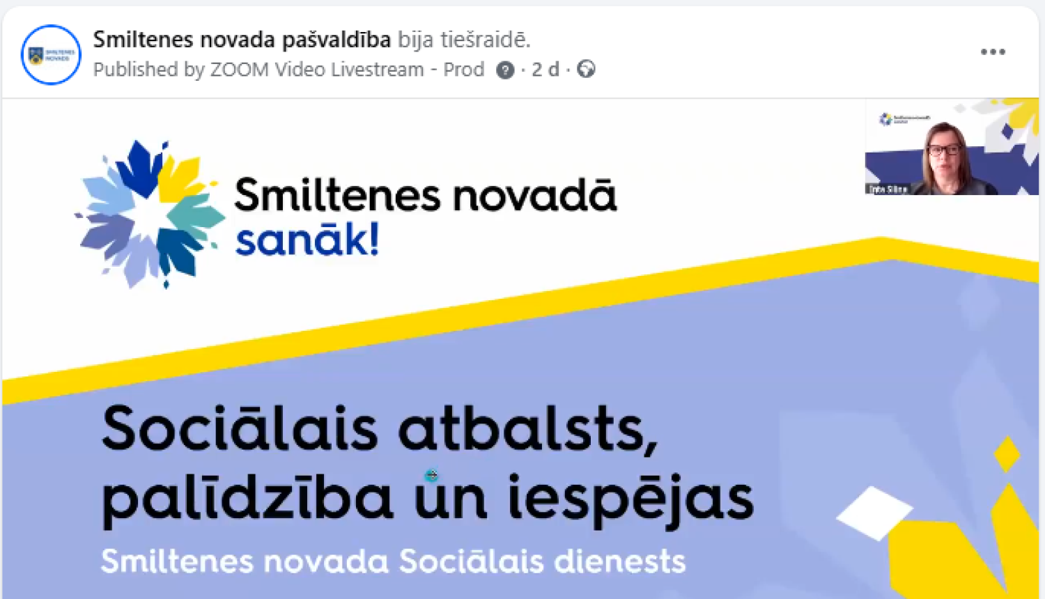 Facebook tiešsaistes ekrāna uzņēmums no tikšanās ar iedzīvotājiem