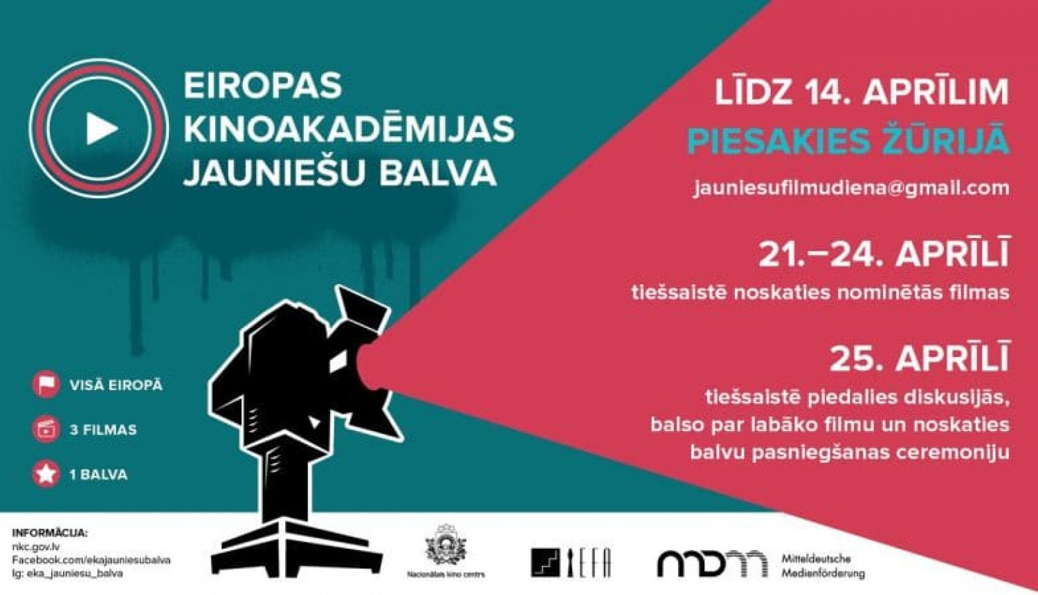 Aicina pieteikties Eiropas Kinoakadēmijas Jauniešu žūrijā