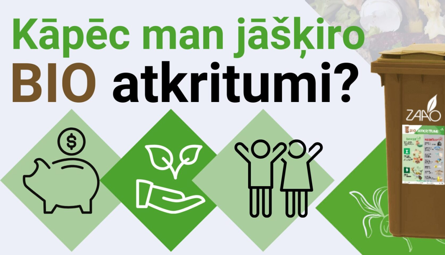 Kāpēc man jāšķiro BIO atkritumi?