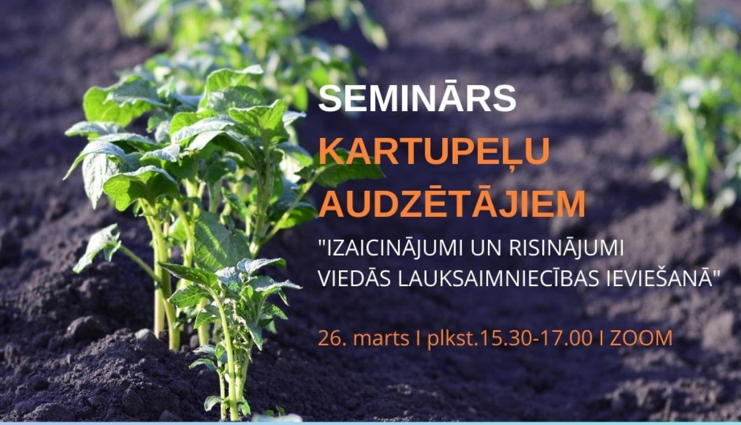 26. martā notiks seminārs-diskusija kartupeļu audzētājiem